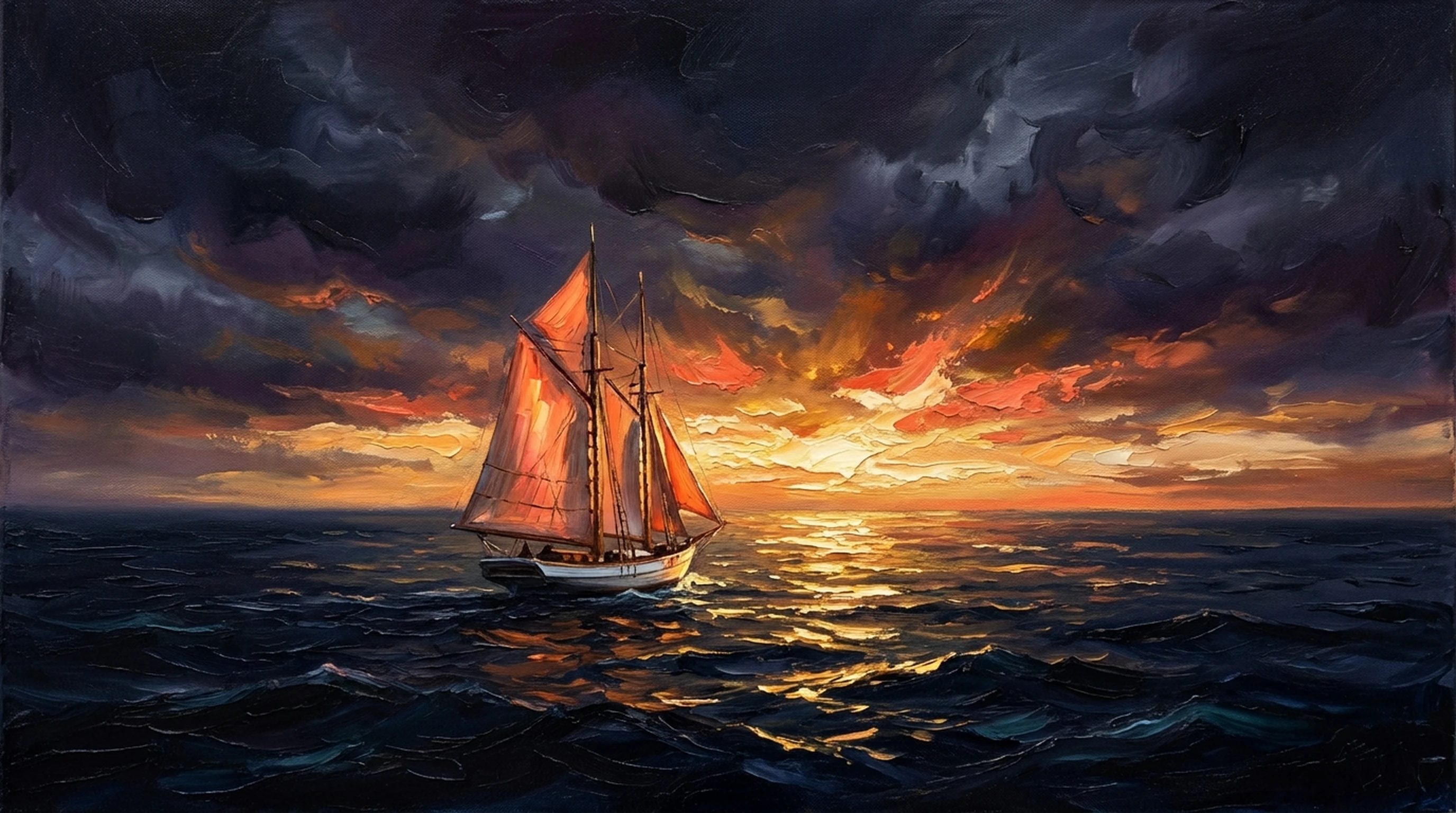 SailWP, dawn sailboat